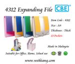 CBE 4312 A4 Expanding File 13 Pockets